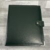 green oatlands material faux leather ring binder folder